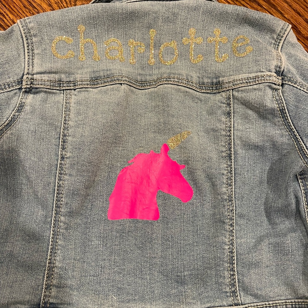 Jean jacket girls size 6 cat and Jack